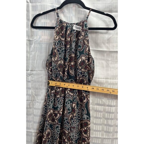 LUSH WOMEN DRESS SLEVEELESS SIZE XS GREEN MULTICOLOR - Picture 6 of 16
